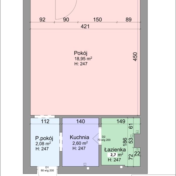 Krola Maciusia 7A - rzut obecny